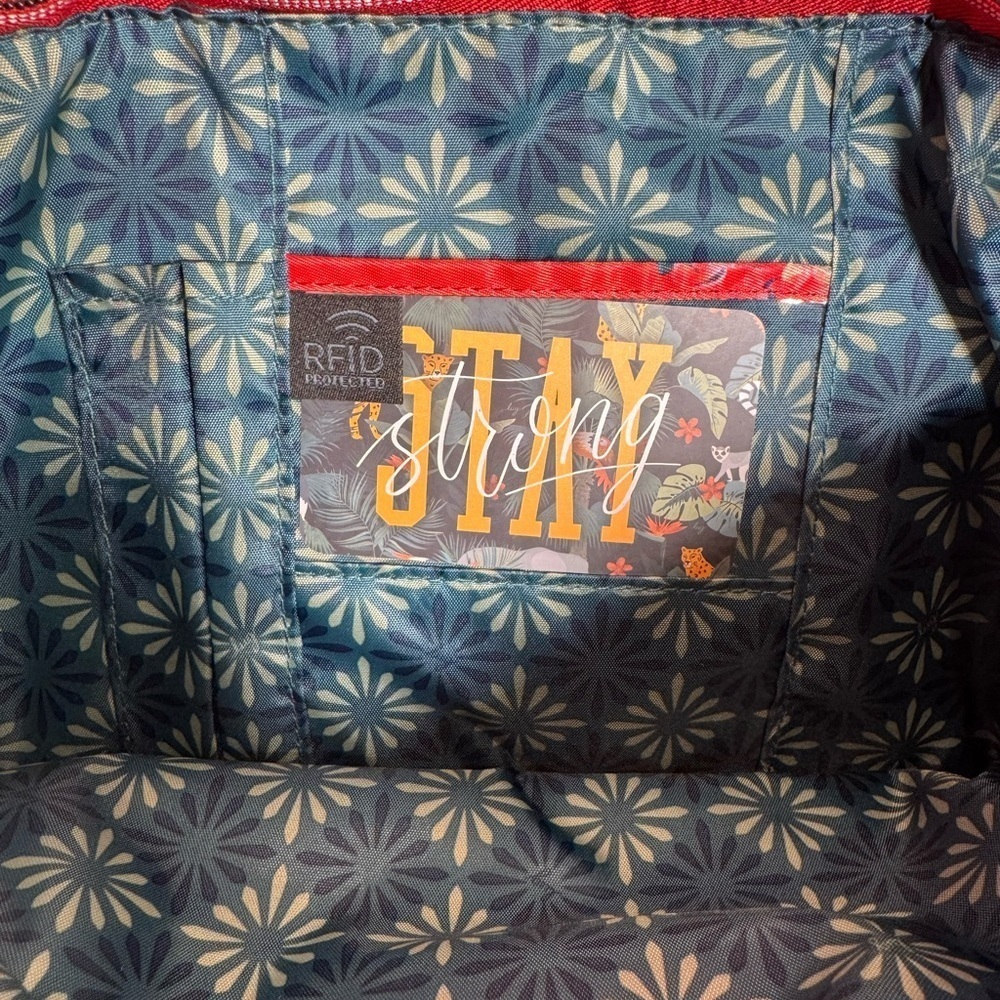 Like New Condition LUG Skyliner Tote Bag in Bouquet Red *sold out color* - Picture 2 of 5